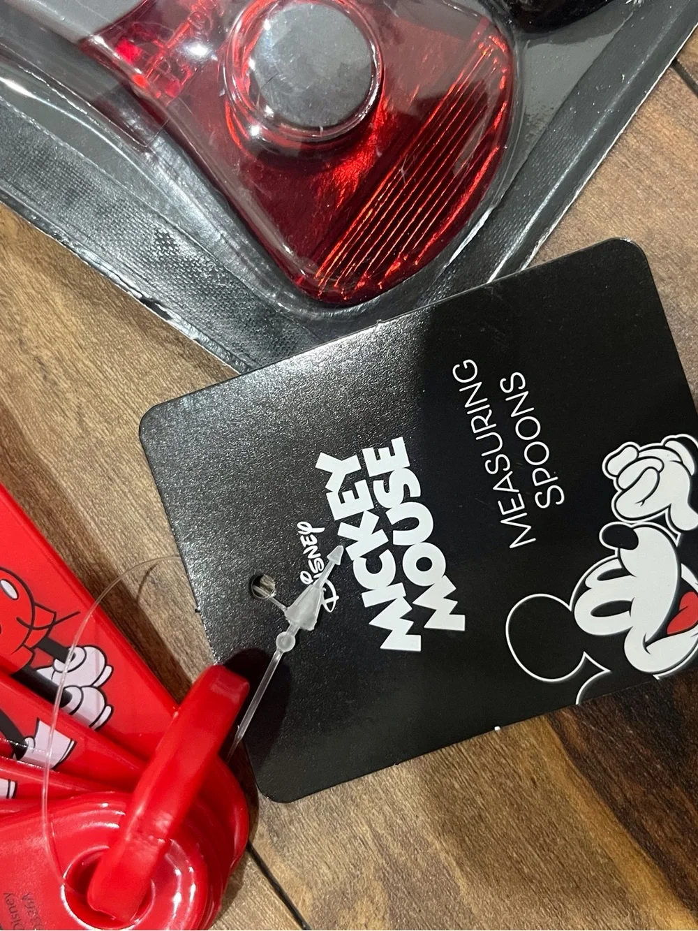 Disney Mickey Mouse Kids Magnetic Bag Clips & Measuring Spoons Set - Red & Black